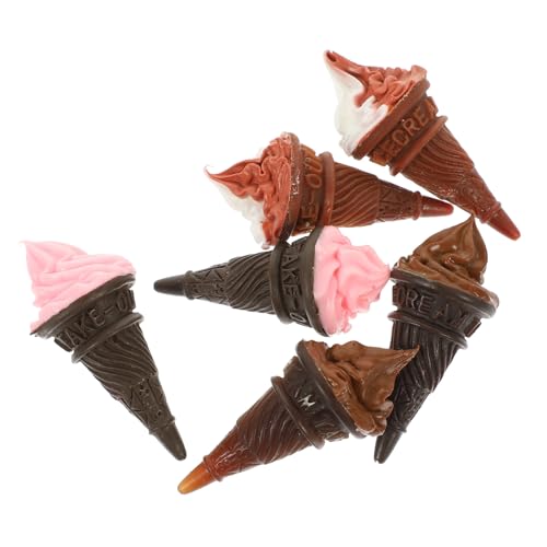 HONITANO 6 Stück Puppenhaus- parfümfrei für Ice Cream ziernieten playmobilhauser Miniaturen entzückende Mini-Hausdekoration entzückendes Mini- Harzpuppeneis Coffee von HONITANO