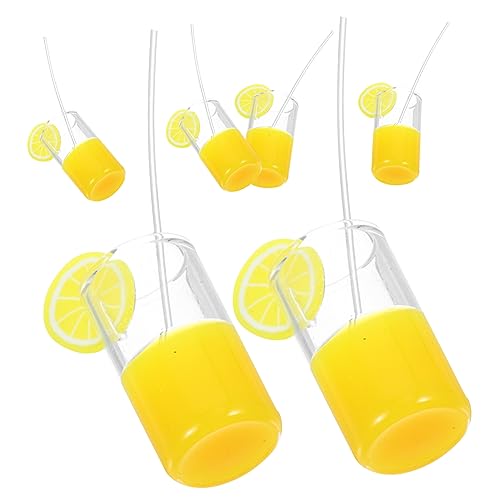 HONITANO 6 Stück Shiwan Limonadenbecher Miniaturen Saftbecher Miniatur Zitronengetränk Miniatur Kaffeetassen Mini Saft Mini Foto Requisiten Miniatur Wasserbecher Mini Kaffeetassen von HONITANO