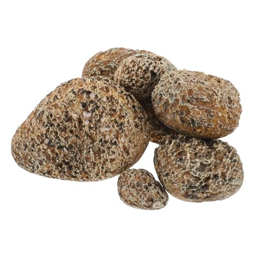 HONITANO 6 Stück Simuliertes Modell Kunststein Terrarium Künstliche Bonsai Dekoration Kunststein Simulation Kleine Steindekorationen Mikro Landschaftsdekor Weiches PVC von HONITANO