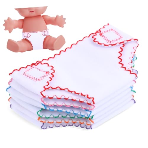 HONITANO 6 Stück Stoffwindeln Für Minipuppen Neugeborenes Größe Wiedergeborene Windeln Puppenwindeln Und Zubehör Unser Babypuppenwindeln Wiederverwendbar Puppen Windeln Und Zubehör Szene von HONITANO