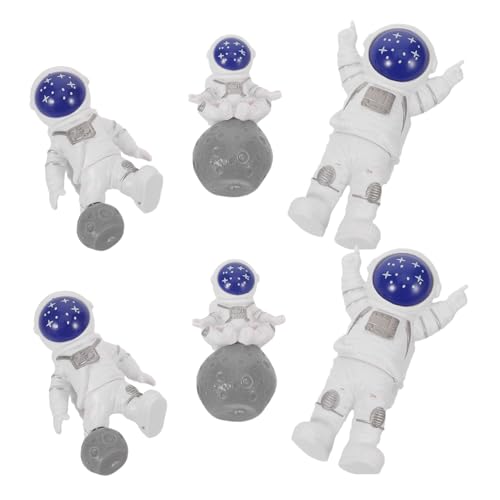 HONITANO 6 Stück Teiliges Astronaut Harz Tortendeko Detailreiche Weltraum Figuren in Blau Vielseitige Mini Raumfahrer Cake Topper und Desktop Ornamente für Geburtstagsfeiern und HONITANO 6 Stück Teiliges Astronaut Harz Tortendeko Detailreiche Weltraum Figuren in Blau Vielseitige Mini Raumfahrer Cake Topper und Desktop Ornamente für Geburtstagsfeiern und von HONITANO