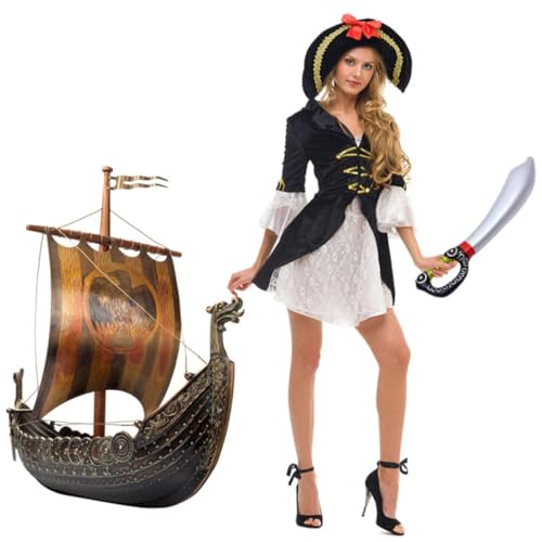 HONITANO 6 Stück Teiliges Aufblasbares Piratenschwert Langlebiges PVC Realistische Formen mit Totenkopf motiven Verschiedene für Kindergeburtstage Poolpartys und Piratenkostüme HONITANO 6 Stück Teiliges Aufblasbares Piratenschwert Langlebiges PVC Realistische Formen mit Totenkopf motiven Verschiedene für Kindergeburtstage Poolpartys und Piratenkostüme von HONITANO