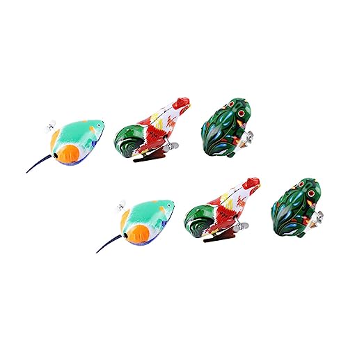 HONITANO 6 Stück Teiliges Blech tierspielzeug Wind up Uhrwerkspielzeug für Lustigem Aufziehmechanismus Realistische Metallfiguren Frosch Huhn Maus Sicher und Batteriefrei Geschenk für HONITANO 6 Stück Teiliges Blech tierspielzeug Wind up Uhrwerkspielzeug für Lustigem Aufziehmechanismus Realistische Metallfiguren Frosch Huhn Maus Sicher und Batteriefrei Geschenk für von HONITANO