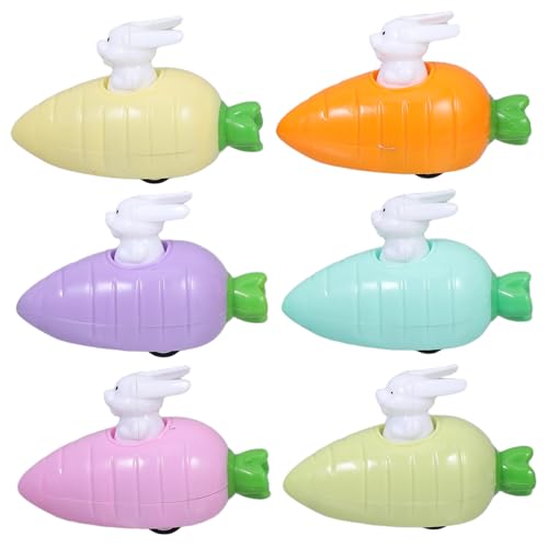 HONITANO 6 Stück Teiliges Bunte Pull Back Autos Karotten und Hasenform Kleine Aufziehspielzeuge für Party Mitgebsel Langlebige Mini Fahrzeuge für Gruppen und Außenspielspaß HONITANO 6 Stück Teiliges Bunte Pull Back Autos Karotten und Hasenform Kleine Aufziehspielzeuge für Party Mitgebsel Langlebige Mini Fahrzeuge für Gruppen und Außenspielspaß von HONITANO