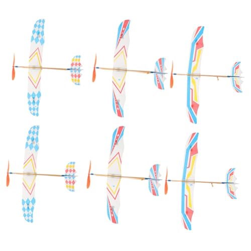 HONITANO 6 Stück Teiliges Gummibandflugzeuge aus Robustem Material Leichte Mini Segelflugzeuge für Handgefertigte Outdoor Spielzeuge mit Gummiband für Reisen und Partys HONITANO 6 Stück Teiliges Gummibandflugzeuge aus Robustem Material Leichte Mini Segelflugzeuge für Handgefertigte Outdoor Spielzeuge mit Gummiband für Reisen und Partys von HONITANO