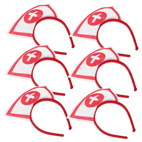 HONITANO 6 Stück Teiliges Halloween Schwesternhauben mit Kreuz Design Bequemes Stirnband für Damen Modisches Party Accessoire für Kostüm Cosplay Tanz und Fotosessions HONITANO 6 Stück Teiliges Halloween Schwesternhauben mit Kreuz Design Bequemes Stirnband für Damen Modisches Party Accessoire für Kostüm Cosplay Tanz und Fotosessions von HONITANO