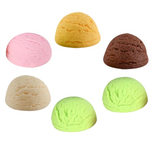 HONITANO 6 Stück Teiliges Künstliche Eiscreme Kugeln in Bunten Farben Realistische Dessert Deko Modelle aus Sicherem Material Vielseitig Einsetzbar als Party Deko Fotorequisite und HONITANO 6 Stück Teiliges Künstliche Eiscreme Kugeln in Bunten Farben Realistische Dessert Deko Modelle aus Sicherem Material Vielseitig Einsetzbar als Party Deko Fotorequisite und von HONITANO