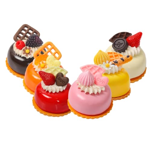 HONITANO 6 Stück Teiliges Künstliche Kleine Kuchen Deko Realistische Dessert Modelle Langlebige Simulationstorten für Fotorequisiten Laden und Partydekoration HONITANO 6 Stück Teiliges Künstliche Kleine Kuchen Deko Realistische Dessert Modelle Langlebige Simulationstorten für Fotorequisiten Laden und Partydekoration von HONITANO