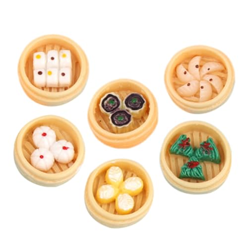HONITANO 6 Stück Teiliges Miniatur Dampfbun Modell Realistische Farbenfrohe Spielessen Figuren Detailreiche Simulation für Puppenhaus Fotografie Kinderspielküchen und Dekoration HONITANO 6 Stück Teiliges Miniatur Dampfbun Modell Realistische Farbenfrohe Spielessen Figuren Detailreiche Simulation für Puppenhaus Fotografie Kinderspielküchen und Dekoration von HONITANO