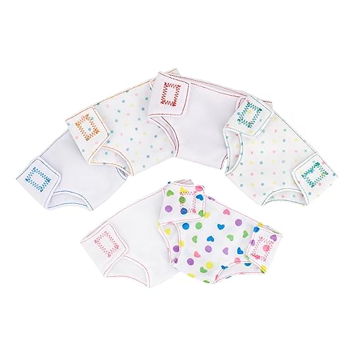 HONITANO 6 Stück Teiliges Puppenwindel Set mit Verstellbaren Klettverschlüssen für Puppen Waschbare Stoffwindeln Puppenzubehör für Eltern Spiel und Selbstständigkeitstraining von HONITANO