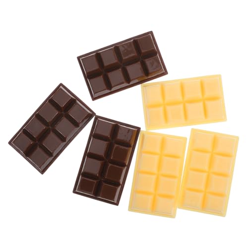 HONITANO 6 Stück Teiliges Realistische Resin Schokoladenmodelle Kleine Dekorative Schokoladenfiguren in Braun und Weiß Tischdekoration Fotorequisiten und Lernspielzeug für Hotels und von HONITANO