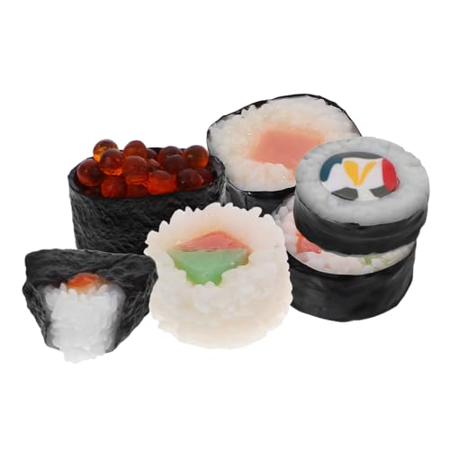 HONITANO 6 Stück Teiliges Realistischer Sushi Modelle aus Robustem PVC Detailgetreue für Fotografie Requisiten Spielküche und Heimdekoration Leicht zu Reinigen und Langlebig HONITANO 6 Stück Teiliges Realistischer Sushi Modelle aus Robustem PVC Detailgetreue für Fotografie Requisiten Spielküche und Heimdekoration Leicht zu Reinigen und Langlebig von HONITANO
