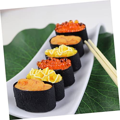 HONITANO 6 Stück Teiliges Simulation Sushi Modell Realistische Sushi Deko für Restaurant Display Requisiten Langlebige Nachbildung von Onigiri Fischrogen und Mais Salat von HONITANO