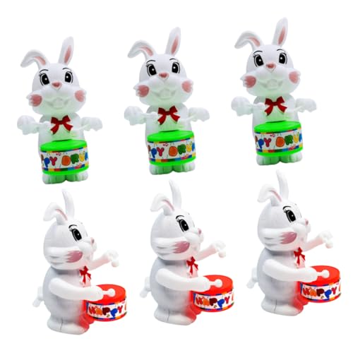 HONITANO 6 Stück Trommelnder Hase Schlagzeug Zartes Kaninchendekor Desktop - Hasenpuppenschmuck Desktop- Aus Kunststoff Plastik HONITANO 6 Stück Trommelnder Hase Schlagzeug Zartes Kaninchendekor Desktop - Hasenpuppenschmuck Desktop- Aus Kunststoff Plastik von HONITANO