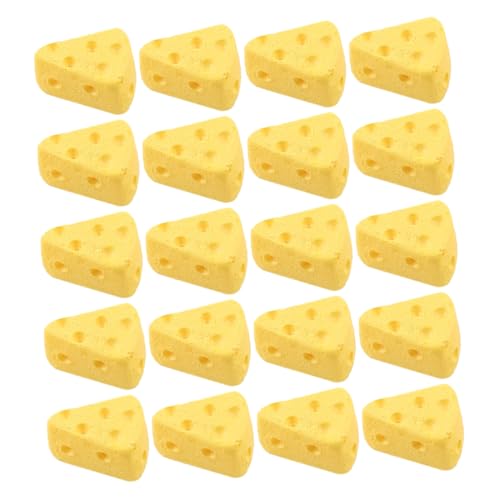 HONITANO 60 Stück Miniaturisierte Fake Cheese Modelle Realistische Käse Dessert Dekorationen für Puppenhaus DIY Projekte und Mini Küchenaccessoires von HONITANO
