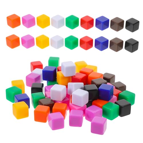 HONITANO 60 Stück Teiliges Acryl Würfel mit Glatter Oberfläche und Abgerundeten Ecken Unbemalte DIY Würfel für Basteln Spiele und Pädagogische Zwecke für Kreative Gestaltung und Sicher von HONITANO