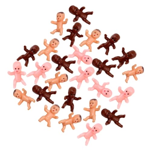 HONITANO 60 Stück Teiliges Mini Babymodell aus Sicherem Kunststoff Kleine Dekorationen für Babyparty Vielseitig Verwendbar als Foto Requisiten Partygeschenke und Kuchenaufsätze Farblich von HONITANO