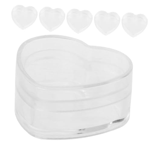 HONITANO 6Stücke Aufbewahrungsboxen Herzförmige Transparente Aufbewahrungshalter aus Robustem für Puppenhauszubehör und Kreative Deko Schlafzimmer Wohnzimmer von HONITANO