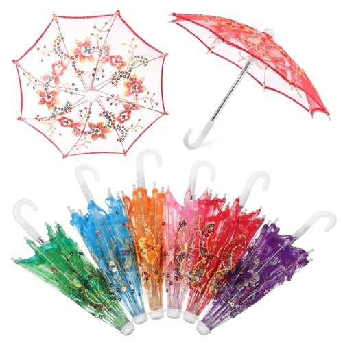 HONITANO 6Stücke Dekorative Regenschirme Farben für Hochzeiten Bühnenauftritte und Fotoshootings Regenschirm Langlebig von HONITANO