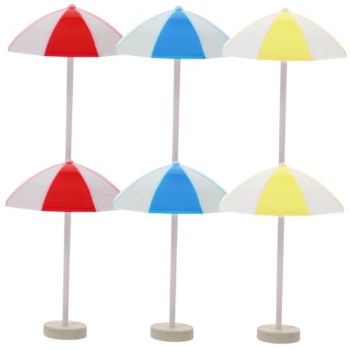 HONITANO 6Stücke Mini Strand Miniature Beach Umbrella Deko für Puppenhaus Stranddekoration für Kinderparty DIY und Bildungszwecke HONITANO 6Stücke Mini Strand Miniature Beach Umbrella Deko für Puppenhaus Stranddekoration für Kinderparty DIY und Bildungszwecke von HONITANO