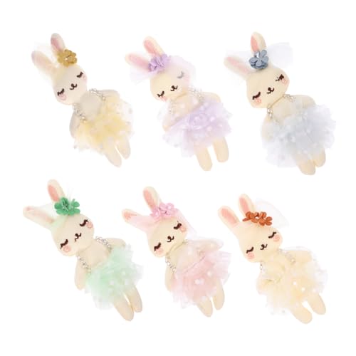 HONITANO 6Stücke Teiliges Plüsch Kaninchen Handgefertigte Stofftiere für Ostern Dekorative und Spielkameraden Stabil und Langlebig Farben Erhältlich von HONITANO