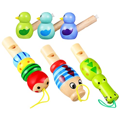 HONITANO 6Stücke Tierförmige Cartoon Pfeifen Lustige Holzspielzeuge für Geburtstagsfeiern Spiele und Musikalische Unterhaltung Zufällige Designs HONITANO 6Stücke Tierförmige Cartoon Pfeifen Lustige Holzspielzeuge für Geburtstagsfeiern Spiele und Musikalische Unterhaltung Zufällige Designs von HONITANO