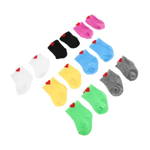 HONITANO 7 Paare Puppensocken für Puppen Weiche Doll Accessoires Mehrfarbig Strapazierfähig Anliegend für Rollenspiele und Fantasievolles Anziehen von HONITANO