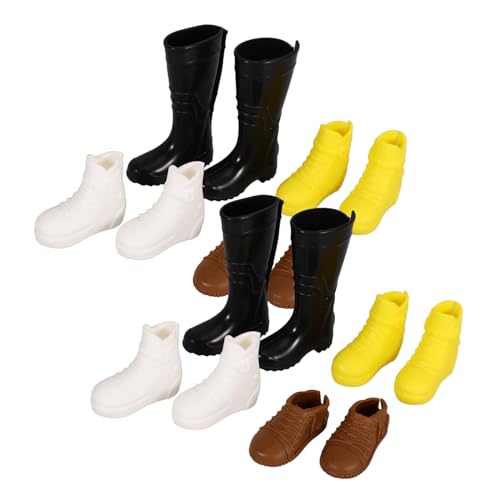 HONITANO 8 Paare Mini Puppenschuhe aus Hochwertigem Kunststoff Praktische Miniatur Stiefel für Puppen Vielseitiges Puppenzubehör für Kinderspiel und Puppendekoration Modische Schuhe für HONITANO 8 Paare Mini Puppenschuhe aus Hochwertigem Kunststoff Praktische Miniatur Stiefel für Puppen Vielseitiges Puppenzubehör für Kinderspiel und Puppendekoration Modische Schuhe für von HONITANO