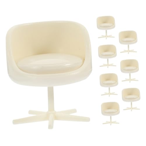 HONITANO 8 Stück Modell Eines Möbeldrehstuhls Puppenstuhl Puppenhaus Wohnzimmer Möbel Puppenstubenmöbel Zubehör Für Puppenhäuser Mini-möbelverzierung Puppenhaus-außenzubehör Beige Abs HONITANO 8 Stück Modell Eines Möbeldrehstuhls Puppenstuhl Puppenhaus Wohnzimmer Möbel Puppenstubenmöbel Zubehör Für Puppenhäuser Mini-möbelverzierung Puppenhaus-außenzubehör Beige Abs von HONITANO