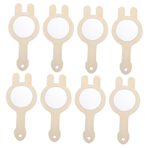 HONITANO 8 Stück Teiliges DIY Holzspiegel Bastelset für Niedliche Handspiegel zum Bemalen Leichtes Unvollendetes Holzspielzeug für Mädchen Kreative Geschenkidee für Kinderzimmer und HONITANO 8 Stück Teiliges DIY Holzspiegel Bastelset für Niedliche Handspiegel zum Bemalen Leichtes Unvollendetes Holzspielzeug für Mädchen Kreative Geschenkidee für Kinderzimmer und von HONITANO