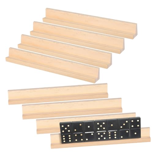 HONITANO 8 Stück Teiliges Domino Tablett aus Hochwertigem Holz Multifunktionaler Desktop ständer für Domino Alphabetkarten Praktisches DIY holztablett zur Einfachen Aufbewahrung und HONITANO 8 Stück Teiliges Domino Tablett aus Hochwertigem Holz Multifunktionaler Desktop ständer für Domino Alphabetkarten Praktisches DIY holztablett zur Einfachen Aufbewahrung und von HONITANO