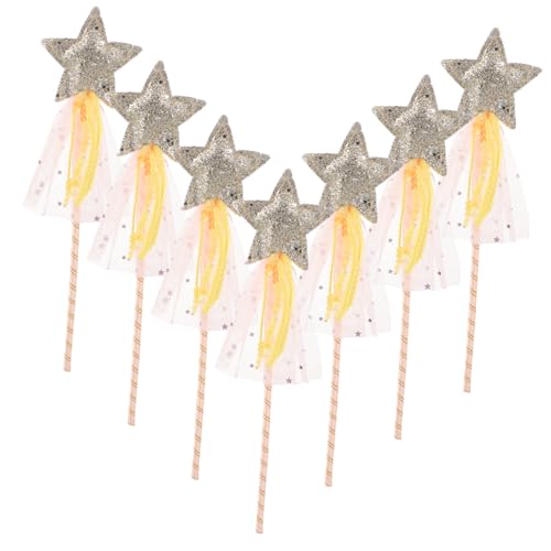 HONITANO 8 Stück Teiliges Feenstab Glitzer Prinzessin Stern für Leichte Handheld für Geburtstag Bühne Rollenspiel Party Dekoration von HONITANO