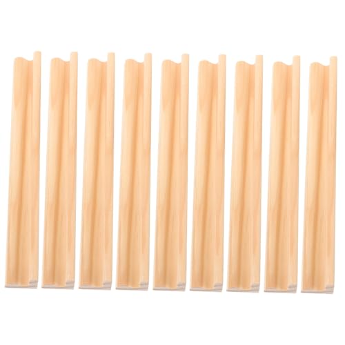 HONITANO 8 Stück Teiliges Holz Domino Rack Langlebig Stabil DIY Domino Spiel Zubehör als Halter und Ablage für Dominosteine und Bastelholz von HONITANO