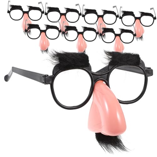 HONITANO 8 Stück Teiliges Partybrillen mit Lustigem Plastik Vollbart und Großer Nase Dekorative Kostümbrille für Karneval Halloween und Geburtstagsfeiern Langlebige Verkleidung für HONITANO 8 Stück Teiliges Partybrillen mit Lustigem Plastik Vollbart und Großer Nase Dekorative Kostümbrille für Karneval Halloween und Geburtstagsfeiern Langlebige Verkleidung für von HONITANO