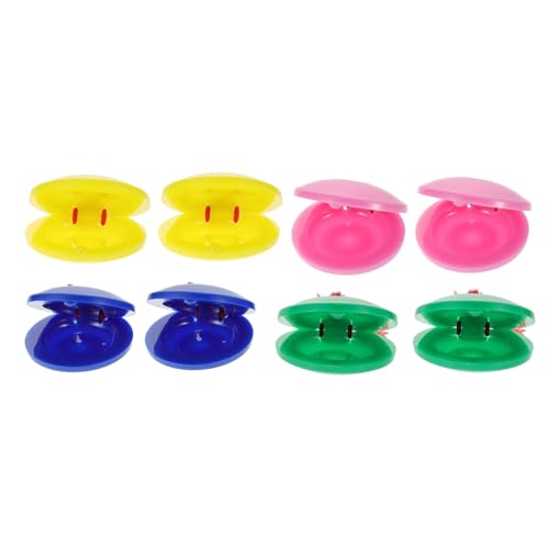 HONITANO 8 Stück Teiliges Percussion Finger Kastagnetten aus Sicherem Kunststoff Farbenfroh für Musikalische Früherziehung und Rhythmusförderung Geeignet HONITANO 8 Stück Teiliges Percussion Finger Kastagnetten aus Sicherem Kunststoff Farbenfroh für Musikalische Früherziehung und Rhythmusförderung Geeignet von HONITANO