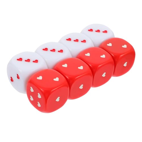 HONITANO 8 Stück Teiliges Würfelspiel Herz Würfel Rot Weiß Kreative Spielwürfel für Party Lernspiele Langlebiges Material als für Freunde HONITANO 8 Stück Teiliges Würfelspiel Herz Würfel Rot Weiß Kreative Spielwürfel für Party Lernspiele Langlebiges Material als für Freunde von HONITANO