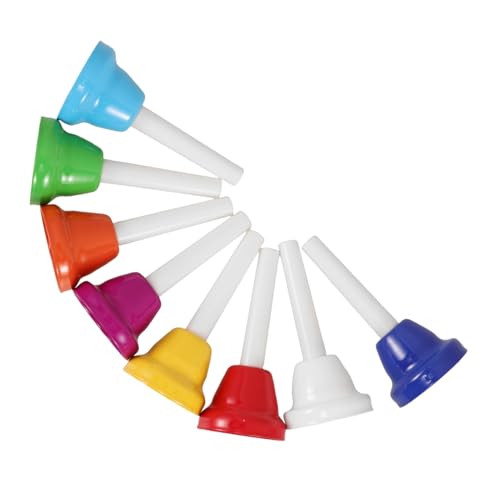 HONITANO 8Stücke Teiliges Set Handglocken für Metallische Musikglocken Pädagogisches Musikspielzeug Noten für Kleinkinder Musikinstrument für Vorschulen HONITANO 8Stücke Teiliges Set Handglocken für Metallische Musikglocken Pädagogisches Musikspielzeug Noten für Kleinkinder Musikinstrument für Vorschulen von HONITANO