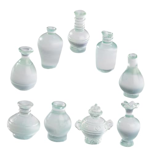 HONITANO 9 Stück Mikrolandschaftsflasche Blumenflaschenmodell Mini-Sachen Puppenhaus -Accessoire Miniatur-blumenflaschen-Requisiten Puppenhausverzierung Miniaturen Transparent Harz HONITANO 9 Stück Mikrolandschaftsflasche Blumenflaschenmodell Mini-Sachen Puppenhaus -Accessoire Miniatur-blumenflaschen-Requisiten Puppenhausverzierung Miniaturen Transparent Harz von HONITANO