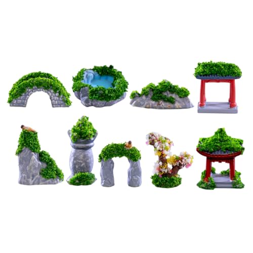 HONITANO 9 Stück Miniatur Gebäude Modell Teiliges Realistische Landschafts Dekoration für Garten Schreibtisch Helle Farben Langlebiges Harz für Puppenhäuser Miniaturgärten HONITANO 9 Stück Miniatur Gebäude Modell Teiliges Realistische Landschafts Dekoration für Garten Schreibtisch Helle Farben Langlebiges Harz für Puppenhäuser Miniaturgärten von HONITANO