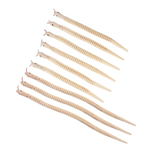 HONITANO 9 Stück Teiliges Unlackierte Holzschlangen Flexible Bemalbare Holzschlangen für Sicher Glatt für Geburtstagsfeiern Kreative Aktivitäten Partydeko und Familienaktivitäten von HONITANO