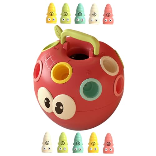 HONITANO Apple Worm Lernspielzeug Apfel Bunte Würmer Farberkennung und Zahlenzuordnung Montessori Sortierspiel für Kleinkinder zur Frühkindlichen von Motorik und Kognitiven Fähigkeiten HONITANO Apple Worm Lernspielzeug Apfel Bunte Würmer Farberkennung und Zahlenzuordnung Montessori Sortierspiel für Kleinkinder zur Frühkindlichen von Motorik und Kognitiven Fähigkeiten von HONITANO