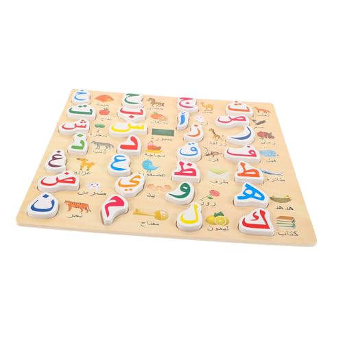 HONITANO Arabisches Alphabet Holzpuzzle Lernspielzeug für Kleinkinder Mädchen Pädagogisches Montessori Alphabet Brett Kognitives Entwicklungsspielzeug aus Sicherem Holz Fördert Frühe und HONITANO Arabisches Alphabet Holzpuzzle Lernspielzeug für Kleinkinder Mädchen Pädagogisches Montessori Alphabet Brett Kognitives Entwicklungsspielzeug aus Sicherem Holz Fördert Frühe und von HONITANO
