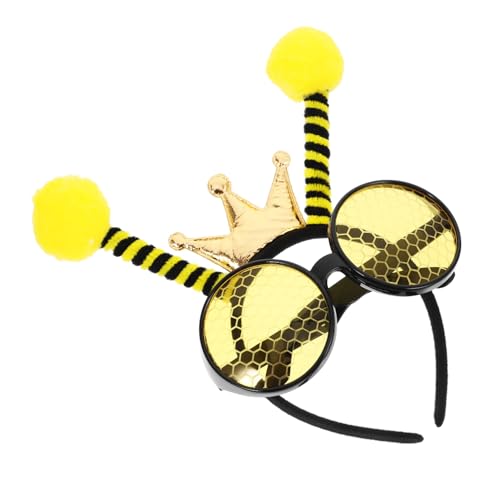HONITANO Bienen Stirnband und Sonnenbrillen Set Party Kostüm Zubehör Gelb schwarz Gestreift Modisch Praktisch für Karneval Fasching Festival und Alltag HONITANO Bienen Stirnband und Sonnenbrillen Set Party Kostüm Zubehör Gelb schwarz Gestreift Modisch Praktisch für Karneval Fasching Festival und Alltag von HONITANO