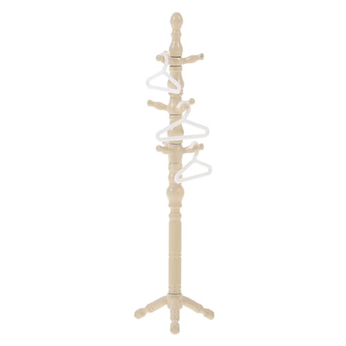 HONITANO Bodengarderobe Kleiderablage Garderobenständer Puppenhaus Kleiderständer Puppenregal Und Aufhänger Mini-kleiderbügel Trockenständer Für Puppenkleidung Beige Plastik HONITANO Bodengarderobe Kleiderablage Garderobenständer Puppenhaus Kleiderständer Puppenregal Und Aufhänger Mini-kleiderbügel Trockenständer Für Puppenkleidung Beige Plastik von HONITANO