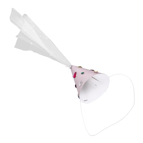 HONITANO Bunte Prinzessinnen Geburtstagsparty Papierhut mit Mesh Design Atmungsaktiv und Bequem Dekorativ für Kindergeburtstag Foto Requisite Vielseitig für Festliche Anlässe von HONITANO