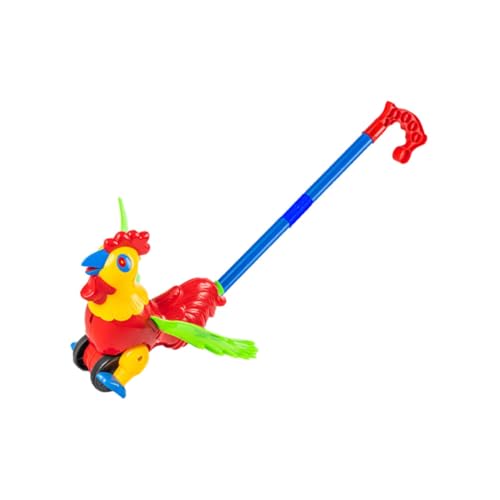 HONITANO Bunter Lauflernhilfe aus Kunststoff Abnehmbarer Handwagen mit Lustigem Ziehspielzeug Fördert Selbstständiges Gehen und Koordination für Kleinkinder Robust und Zufällige Farbe von HONITANO