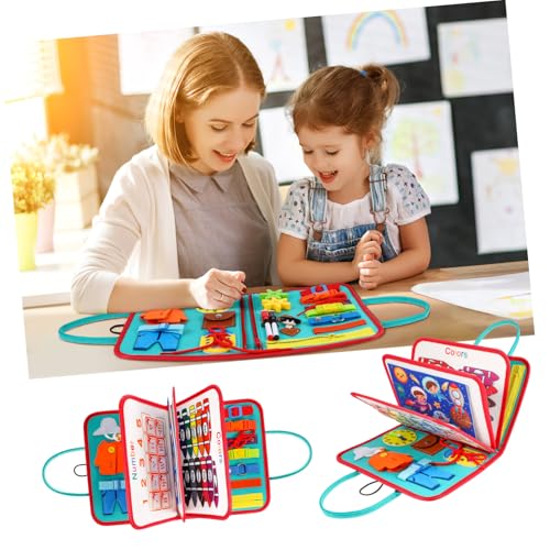 HONITANO Busy Board Lernspielzeug für Kleinkinder Pädagogisches Aktivitätsbrett Feinmotorik Kompakt und Leicht für Unterwegs als Geschenk für Vorschulkinder von HONITANO