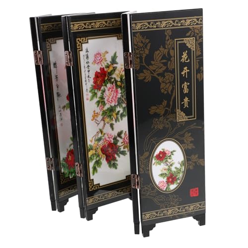 HONITANO Chinesischer Desktop Klappschirm Mini Teiler Feng Shui Ornamente Kleines Asiatisches Holzraum Tischteiler Für Studiowohnheimdekoration HONITANO Chinesischer Desktop Klappschirm Mini Teiler Feng Shui Ornamente Kleines Asiatisches Holzraum Tischteiler Für Studiowohnheimdekoration von HONITANO