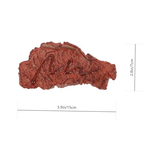 HONITANO Dekoratives Fake Steak Modell aus Lebensmittelechtem Kunststoff Realistische Simulation Robustes Grill Toy und Fotografie Requisite Vielseitig für Küchen und von HONITANO