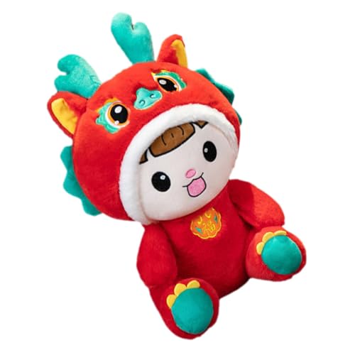 HONITANO Desktop-drachenpuppe Plüschdrache Drachenplüschpuppe Kuscheltier Drache Plüsch Chinesische Drachenpuppe Drache Stoffpuppe Drachenpuppen- Drachenpuppenspielzeug Kurzer Plüsch von HONITANO